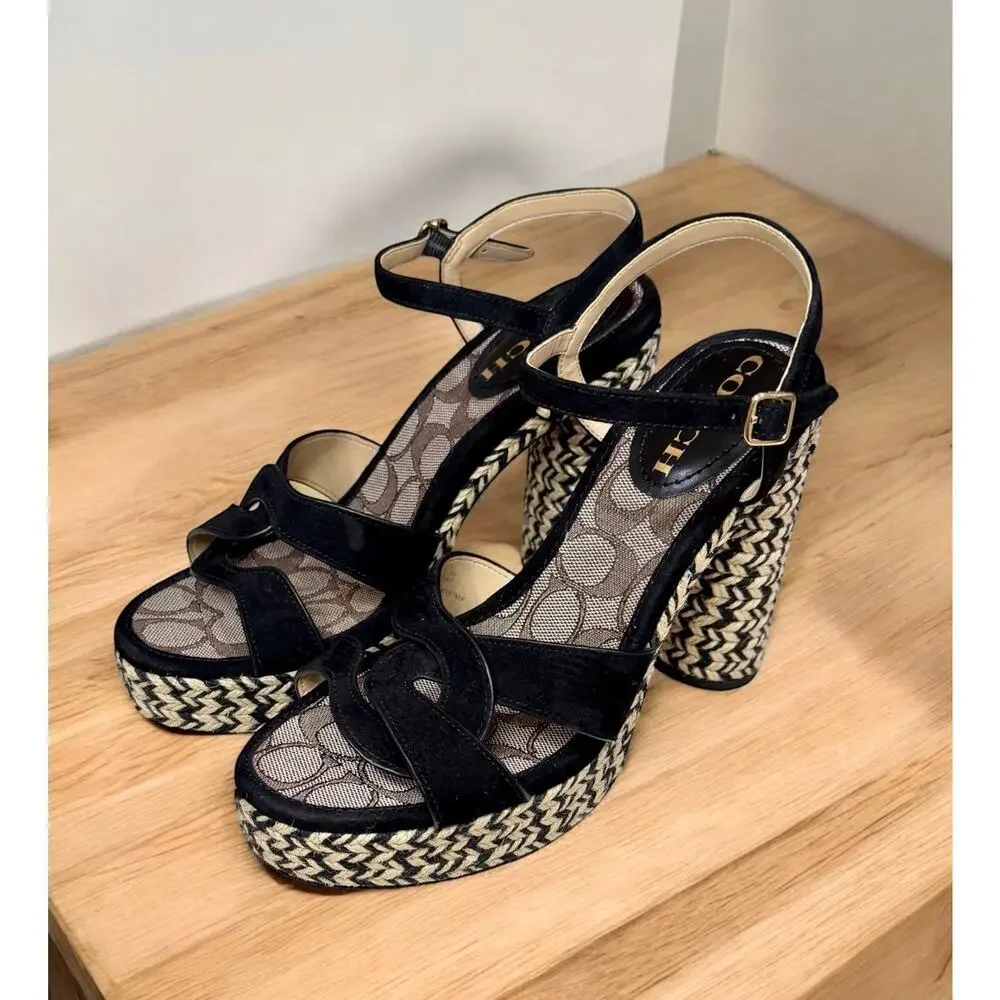 Coach C2314 Talina Platform Sandal Size 8B